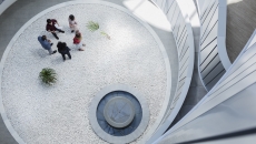 
  Executives gathered for a conference 
