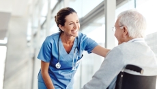 
  Healthcare professional consulting with patient
